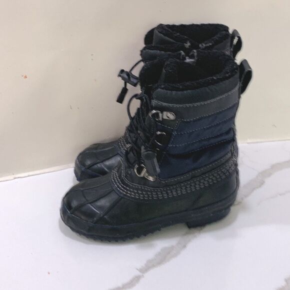 Lands' End | Kids Winter Insulated Navy Blue Snow Rain Boots Boys Girls - Picture 2 of 15